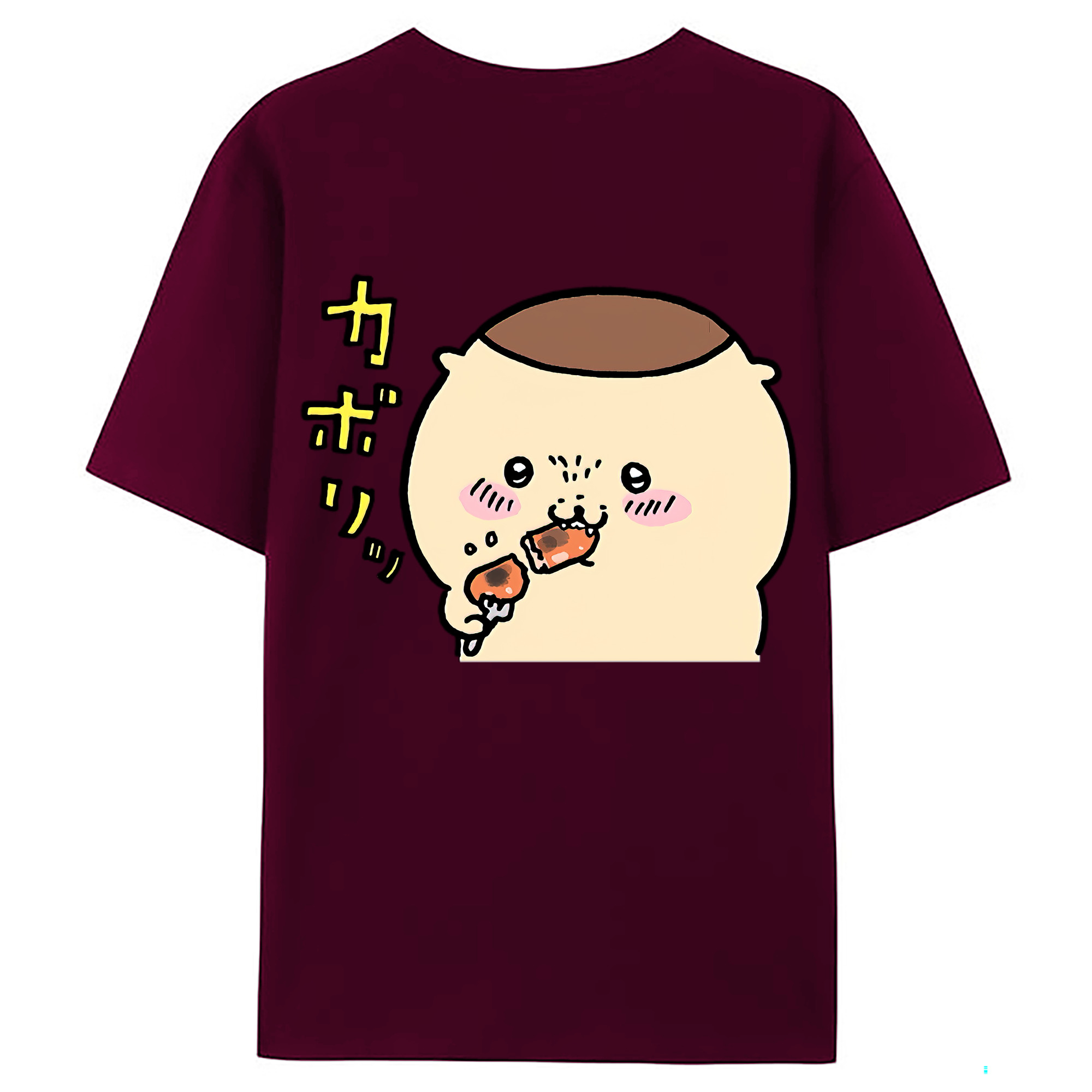 （画像用） ちいかわ くりまんじゅう Chii-kawa kuri manjū レディース半袖Tシャツ(バックプリント)